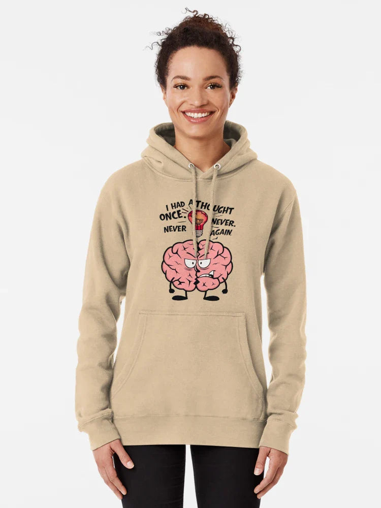 I Had a Thought Once â€“ Lazy Brain Funny Quote for Introverts Classic T-Shirt Hoodie, Sweatshirt (Image 5)