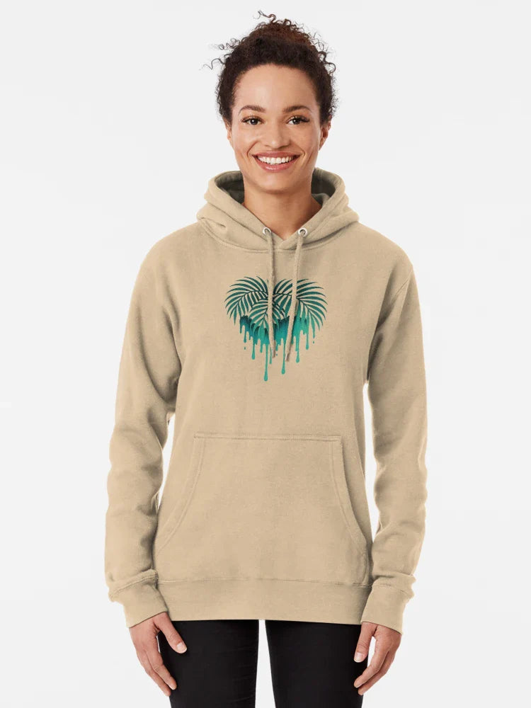 "Dripping Tropics: Surreal Palm Vibes" Classic T-Shirt Hoodie, Sweatshirt | VibeTeeNation.com (Image 5)