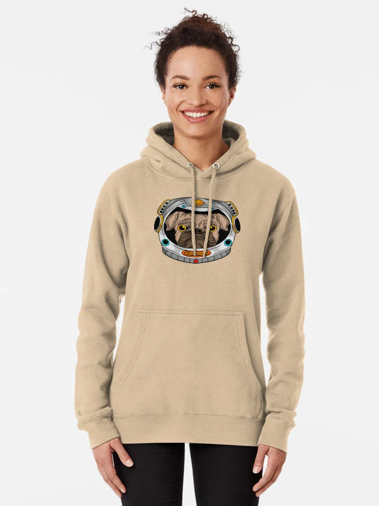Pugstronaut Classic T-Shirt Hoodie, Sweatshirt | VibeTeeNation.com (Image 5)