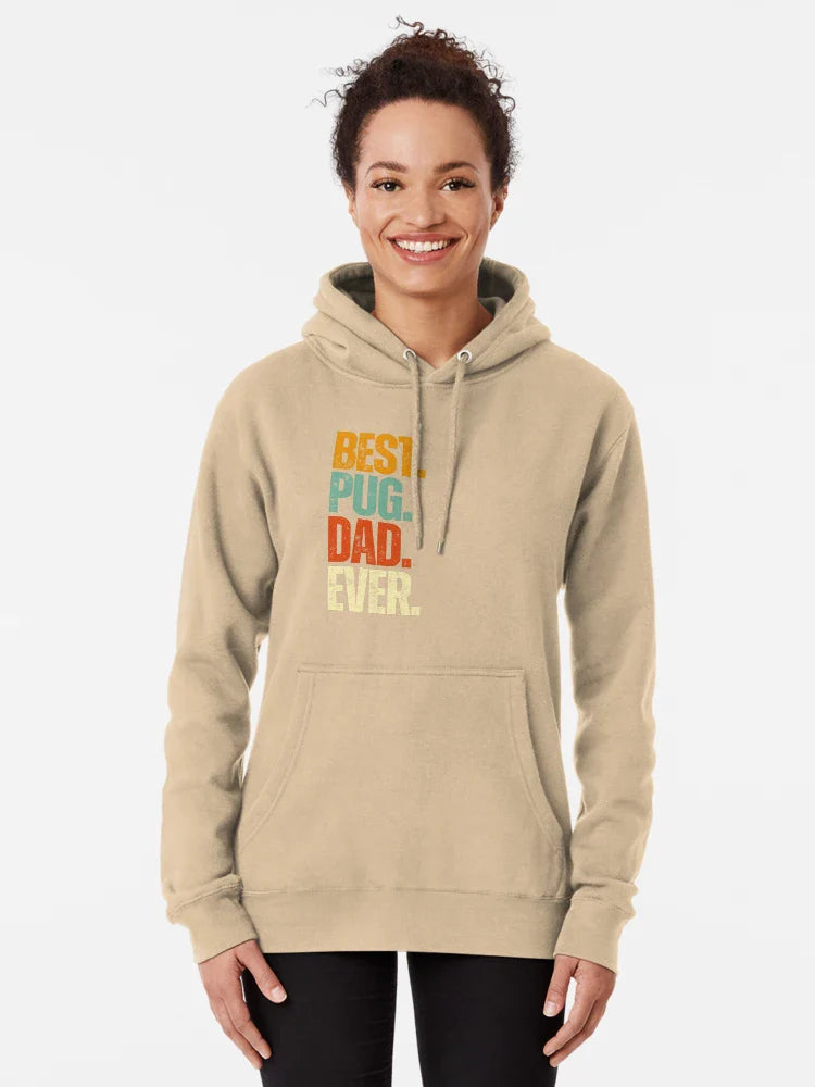 Best Pug Dad EVer—Funny Dog Dad Classic T-Shirt Hoodie, Sweatshirt | VibeTeeNation.com (Image 5)