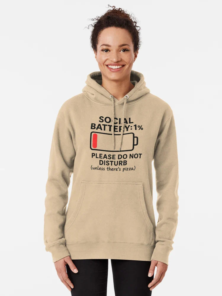 Social Battery 1% – Funny Introvert T-Shirt Classic T-Shirt Hoodie, Sweatshirt | VibeTeeNation.com (Image 5)