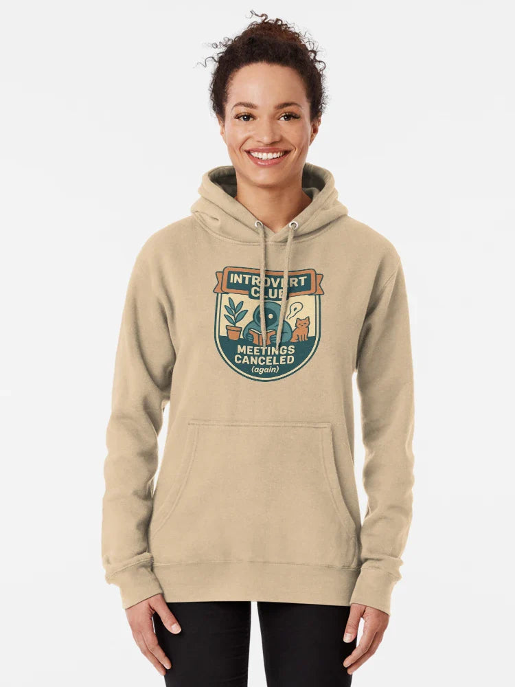 Introvert Club – Meetings Canceled Classic T-Shirt Hoodie, Sweatshirt | VibeTeeNation.com (Image 5)