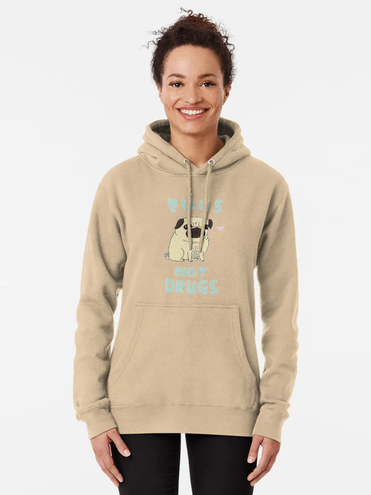 Pugs not drugs Classic T-Shirt Hoodie, Sweatshirt | VibeTeeNation.com (Image 5)