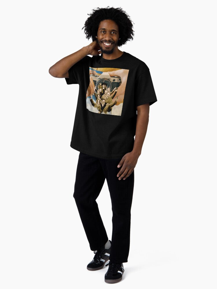 Wish You Were Here: Surreal Collage Print of Joyful Travelers Descending (Image 4)