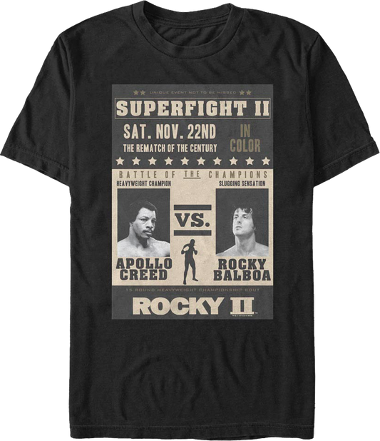 Superfight II Vintage Poster Rocky II T-Shirt