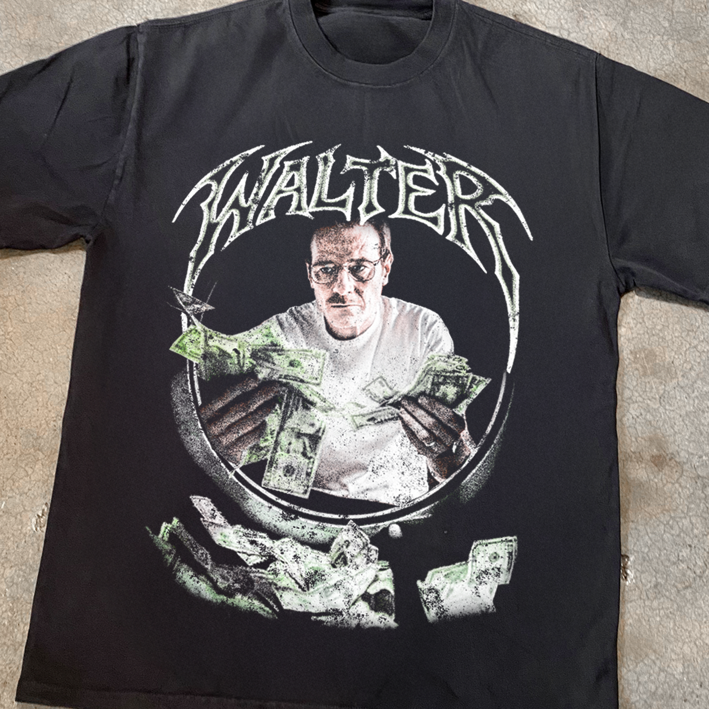 'WALTER' HEAVY FADED BLACK T-SHIRT