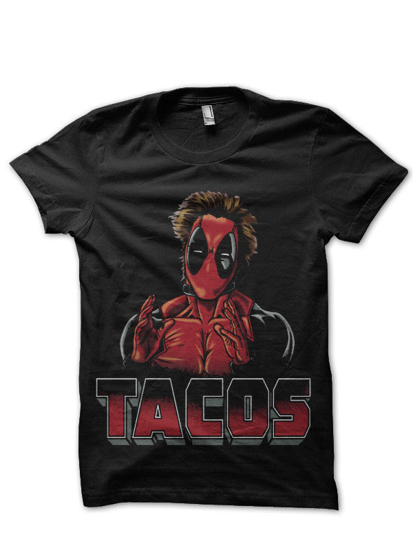 Deadpool Tacos Black T-Shirt Hoodie, Sweatshirt | VibeTeeNation.com