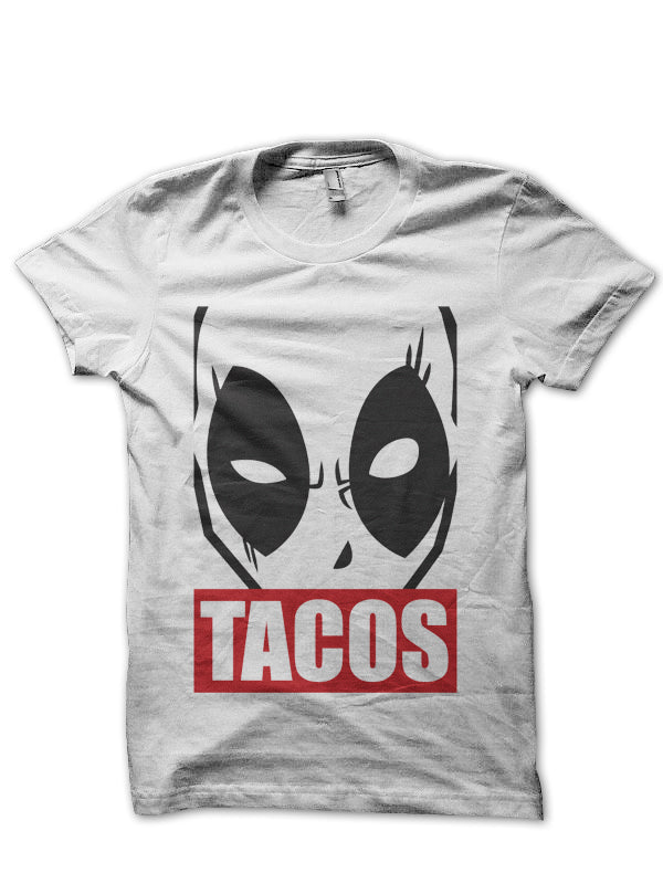 Tacos White Tee Hoodie, Sweatshirt | VibeTeeNation.com