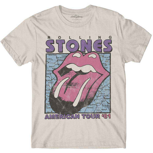 American Tour Map T Shirt Neutral