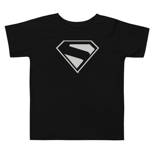 SUPERMAN (2025 Movie) Black & Silver S-Shield Toddler T-Shirt