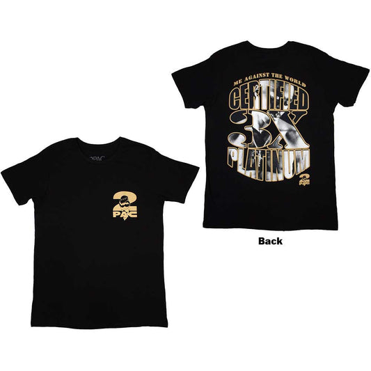 2Pac Platinum Mens T Shirt Black