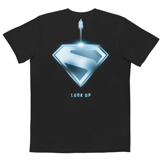 SUPERMAN (2025 Movie) "Look Up" Comfort Colors Pocket T-Shirt