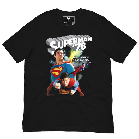 SUPERMAN: THE MOVIE YouÃ¢â‚¬â„¢ll Believe a Man Can Fly T-shirt