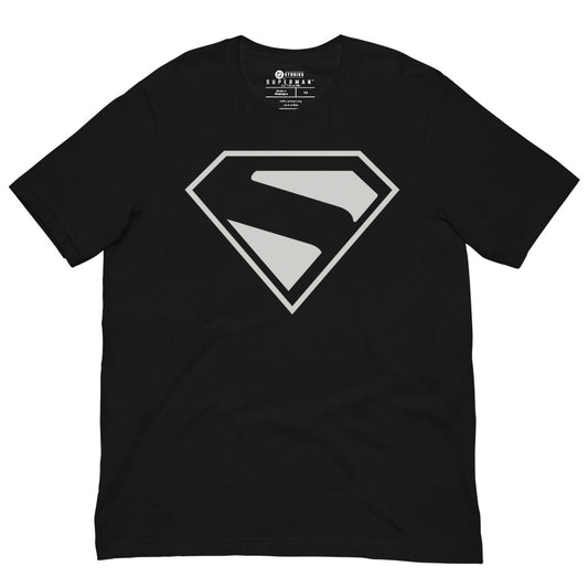 Superman 2025 T-Shirt - Black & Silver S-Shield