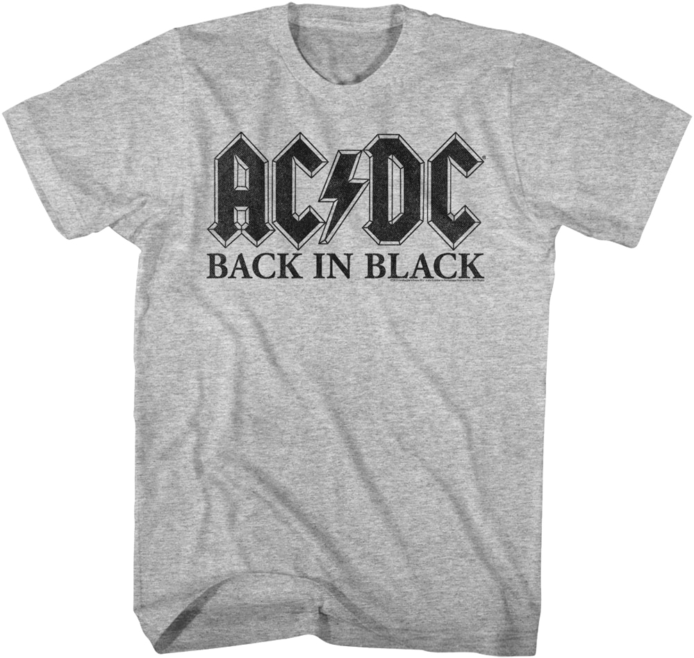Vintage Back In Black ACDC Shirt