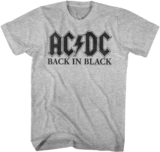 Vintage Back In Black ACDC Shirt