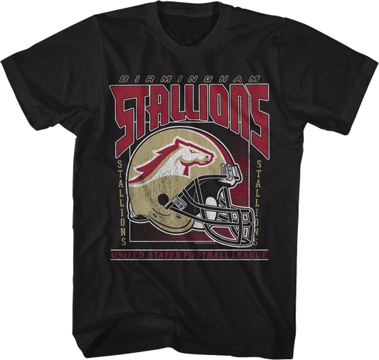 Vintage Birmingham Stallions Helmet USFL T-Shirt
