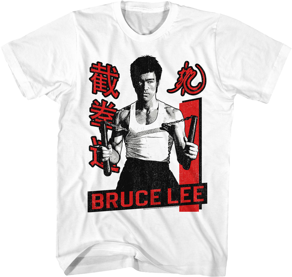 Vintage Nunchucks Bruce Lee T-Shirt