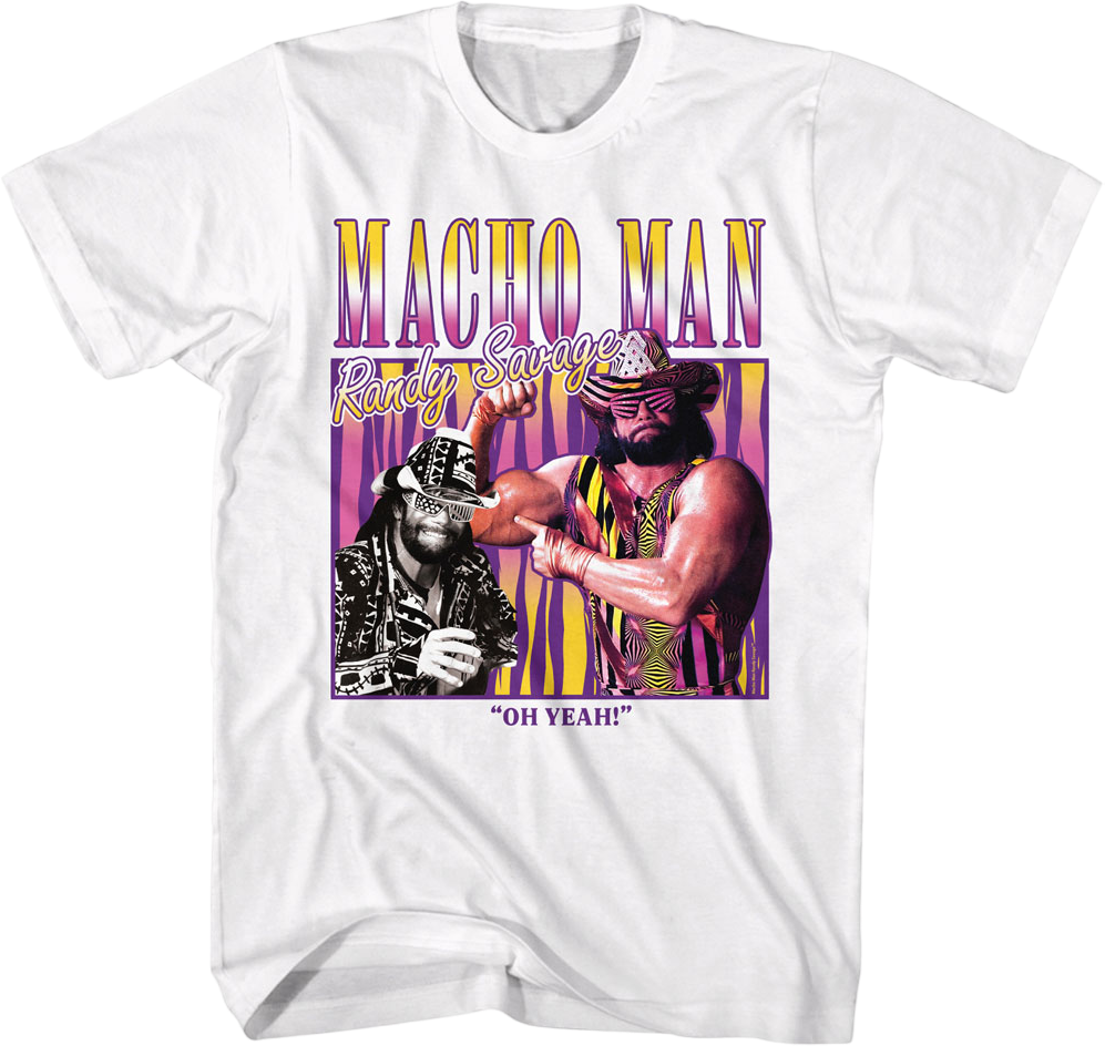 Vintage Oh Yeah Collage Macho Man Randy Savage T-Shirt
