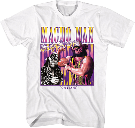 Vintage Oh Yeah Collage Macho Man Randy Savage T-Shirt