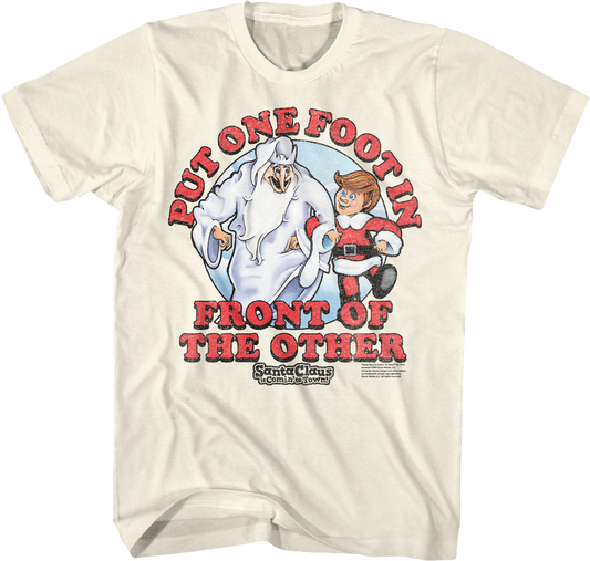 Vintage One Foot Santa Claus Is Comin' To Town Shirt