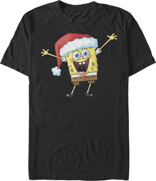 Vintage Santa Hat SpongeBob SquarePants T-Shirt