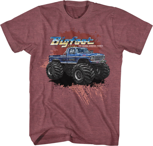Vintage Splatter Background Bigfoot T-Shirt