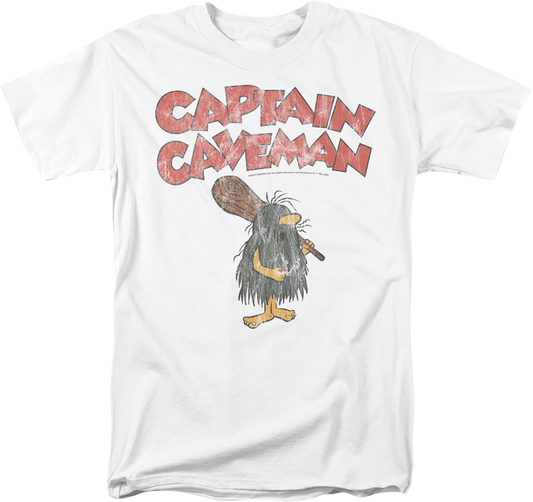 Vintage White Captain Caveman T-Shirt