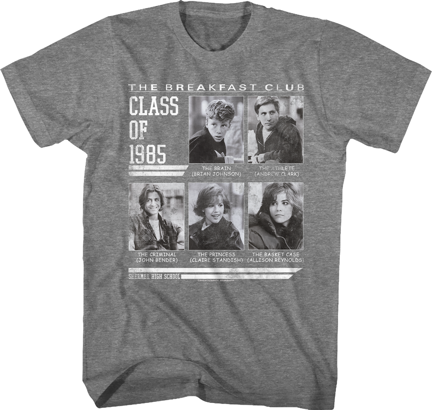 Vintage Yearbook Class of 1985 Breakfast Club T-Shirt