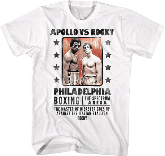 White Boxing Poster Apollo vs Rocky T-Shirt
