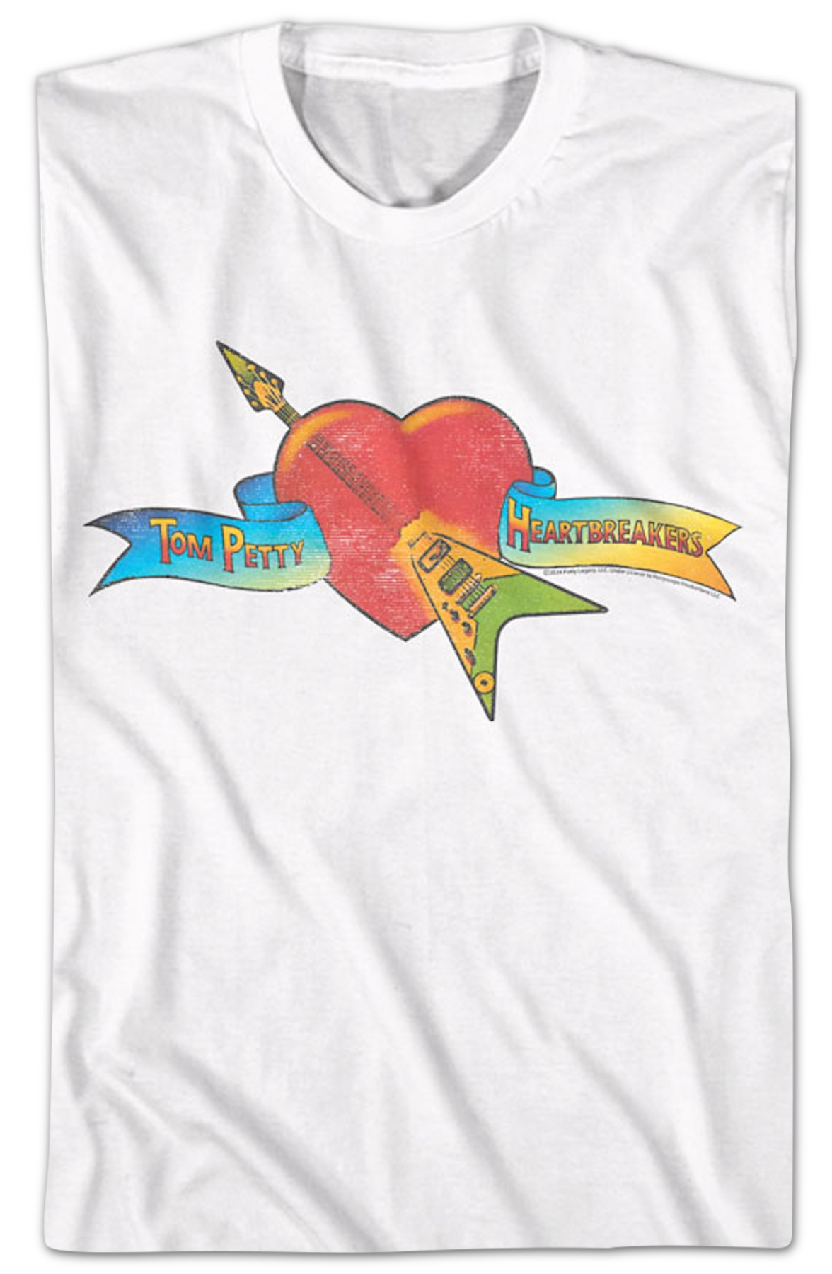 White Vintage Logo Tom Petty & The Heartbreakers T-Shirt