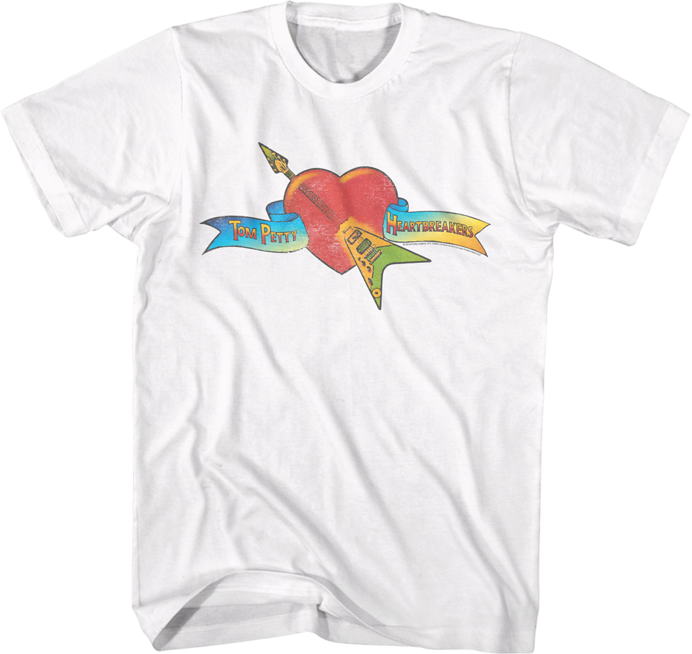 White Vintage Logo Tom Petty & The Heartbreakers T-Shirt