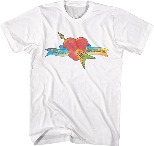 White Vintage Logo Tom Petty & The Heartbreakers T-Shirt