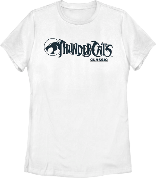 Womens White Classic Logo ThunderCats Shirt