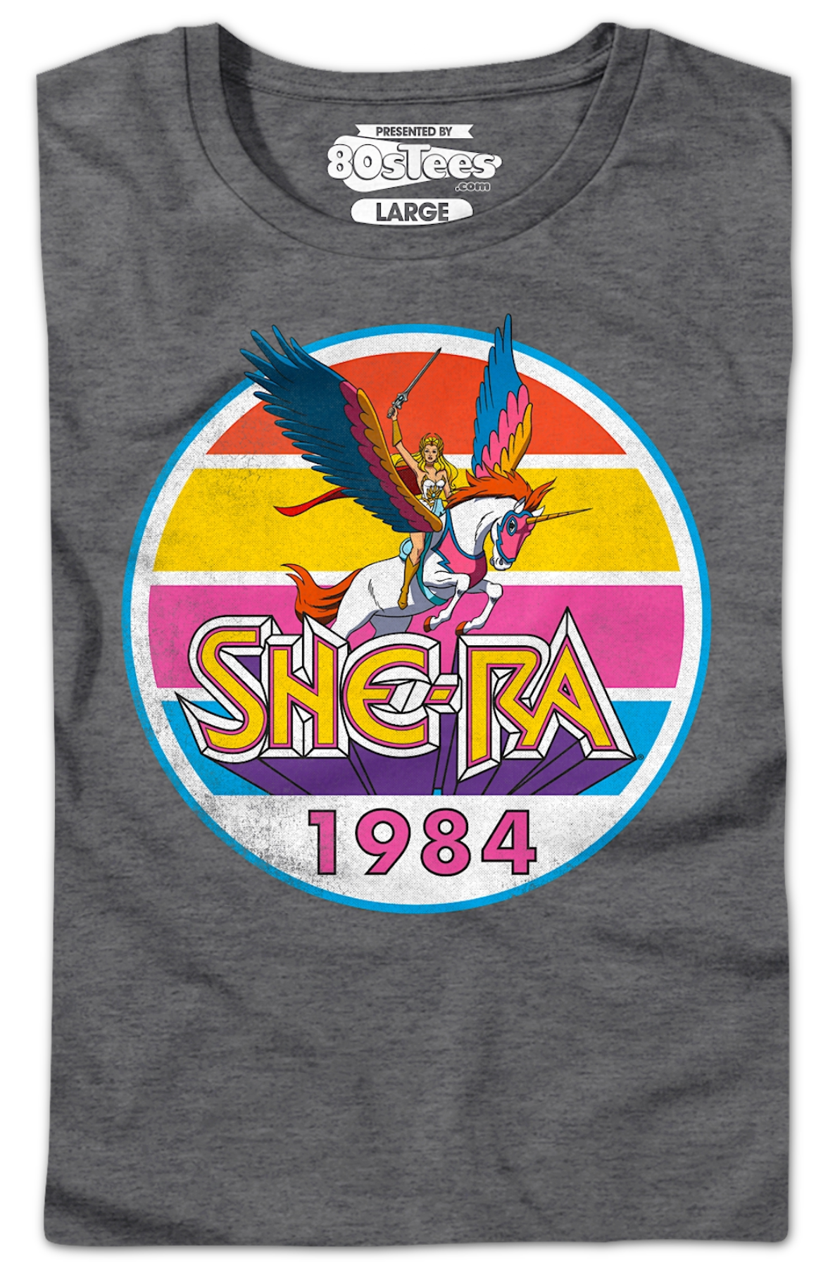 Womens She-Ra Vintage 1984 Stripes Masters of the Universe Shirt