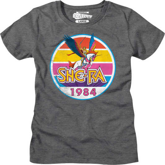 Womens She-Ra Vintage 1984 Stripes Masters of the Universe Shirt