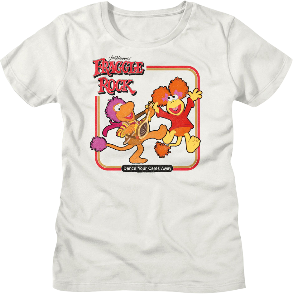 Womens Vintage Dance Your Cares Away Fraggle Rock Shirt