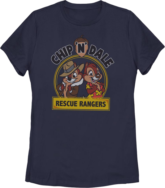 Womens Vintage Logo Chip 'n Dale Rescue Rangers Shirt